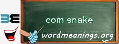 WordMeaning blackboard for corn snake